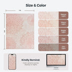 WITSHOCK Pink Rugs 7x9 for Bedroom Girls, Floral Modern Distress Print Pattern - Image 2