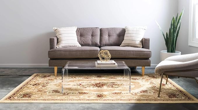 Unique Loom Versailles Collection Traditional Classic Floral Motif Area Rug - Image 4