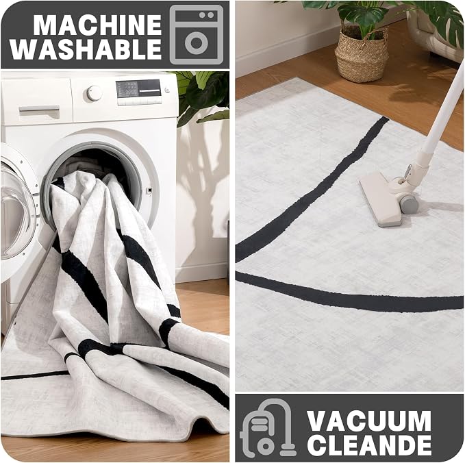 YIHOUSE Curve 9x12ft Modern Washable Area Rug - Image 6