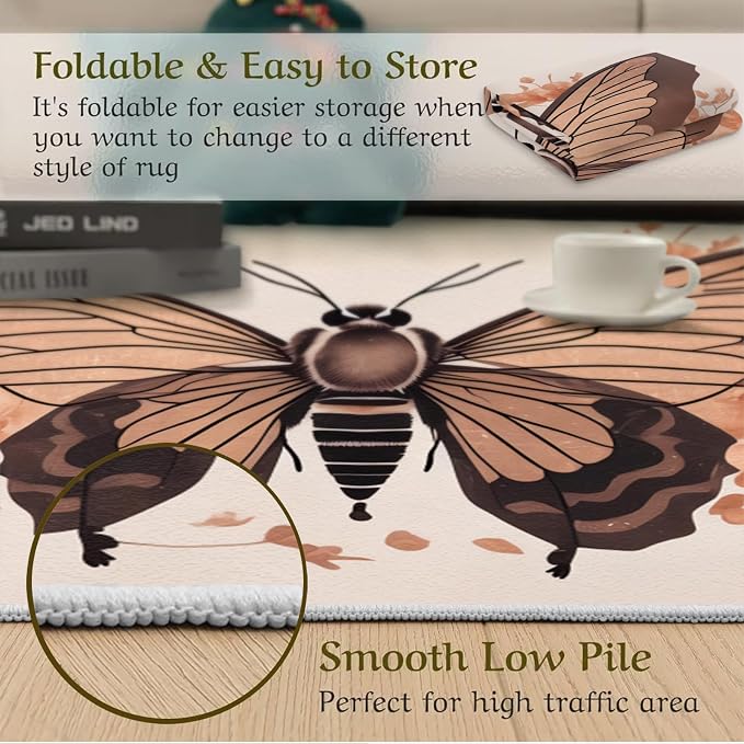 Navy Blue Gold Geometric Rug Runners - Image 6