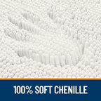 OLANLY Bathroom Rugs 30x20, Extra Soft Absorbent Chenille Bath Rugs, Rubber - Image 3
