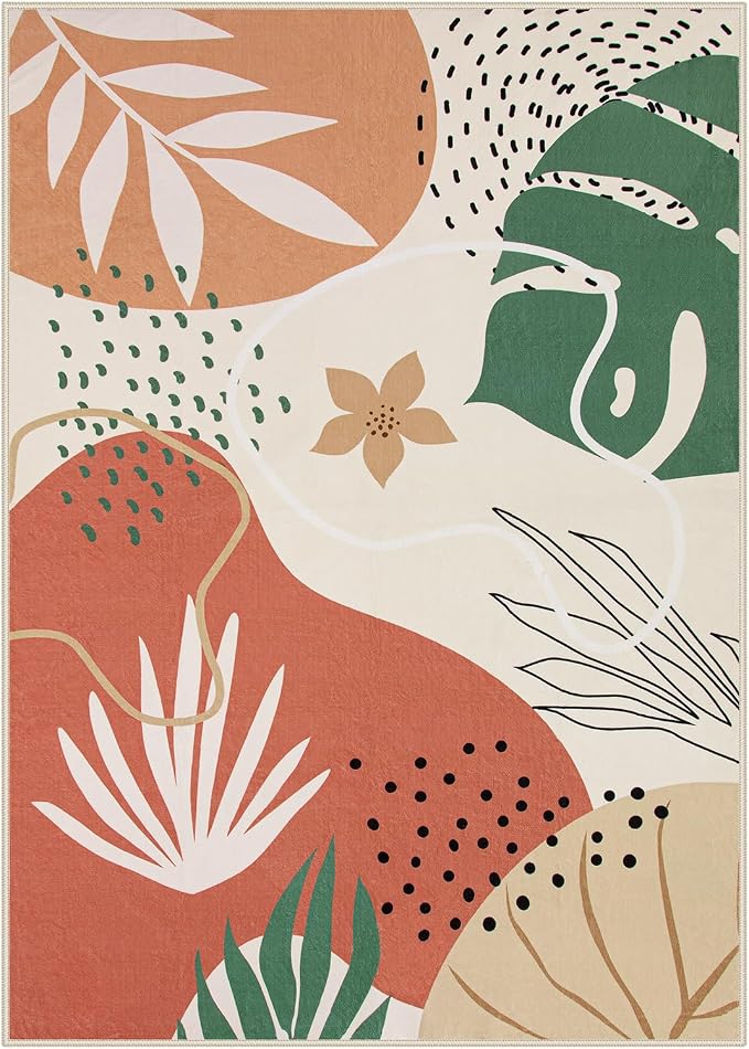 Lahome 5x7 Area Rug for Living Room, Washable Rugs 5x7 for Bedroom Soft Kids - Image 2