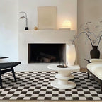 EVERGRACE Checkered Plaid Area Rug 6x9, Soft Faux Wool Rugs Washable Anti Slip by EverGrace