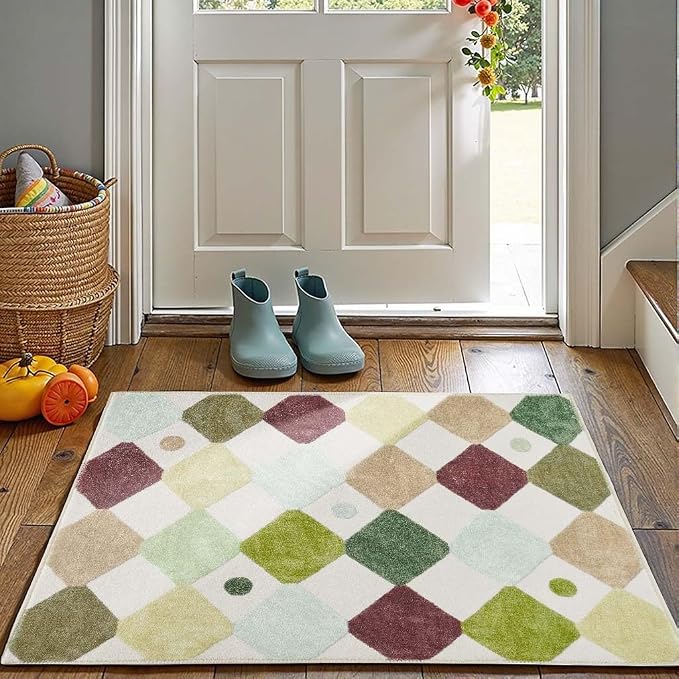 jinchan Macy Area Rug 2x3 Kids Entryway Washable Indoor Doormat Small Soft Non by JINCHAN