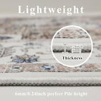 Washable 6x9 Area Rug for Living Room, Carpet for Bedroom Dining Room, Non - Image 8