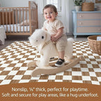 jinchan 2x3 Kids Area Rug Washable Indoor Entryway Doormat Modern Checkered - Image 4