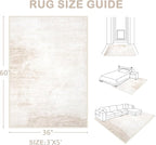 Area Rug 3x5 Washable Rug: Living Room Modern Abstract Rug Soft Non Slip - Image 2