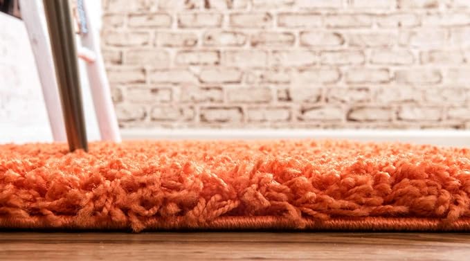 Unique Loom Solid Shag Collection Area Rug - Image 2
