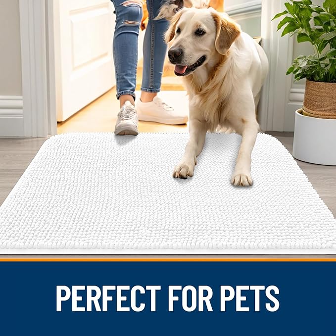 OLANLY Dog Door Mat for Muddy Paws 44x32, Absorbs Moisture and Dirt, Absorbent - Image 6