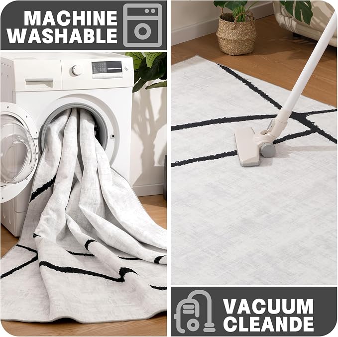 YIHOUSE 5x7 Washable Living Room Rug - Image 5