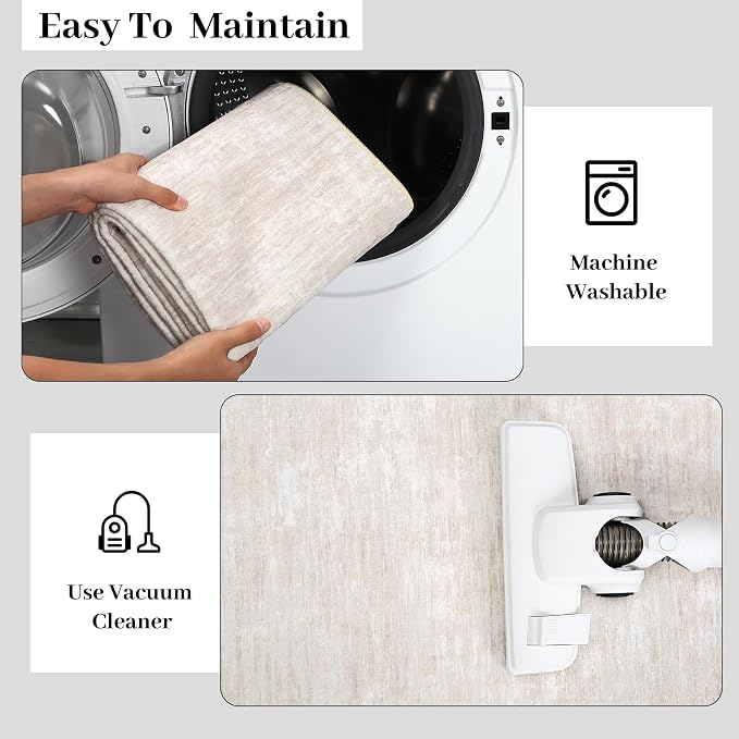 RUGSREAL Modern Runner Rug 2.5x8 Stain Resistant Washable Kitchen Runner Carpet - Image 5