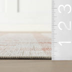 Dash & Albert Zale Peach Machine Washable Rug, 3 X 5 Feet - Image 3