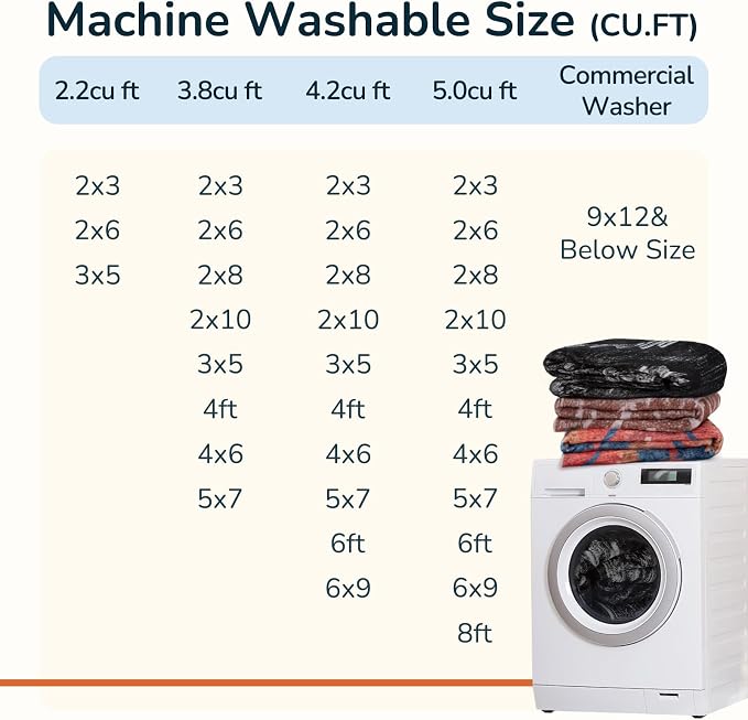 Area Rug 5x7 Rug Machine Washable Rug Non-Slip Low Pile Print Pattern Western - Image 5