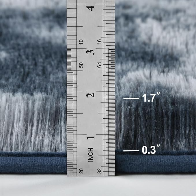 Large Shag Area Rugs 9 x 12, Tie-Dyed Plush Fuzzy Rugs - Image 2
