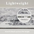 Washable Rugs 5x7 Area Rugs for Living Room, Thin Carpet for Bedroom, Soft Faux - Image 8