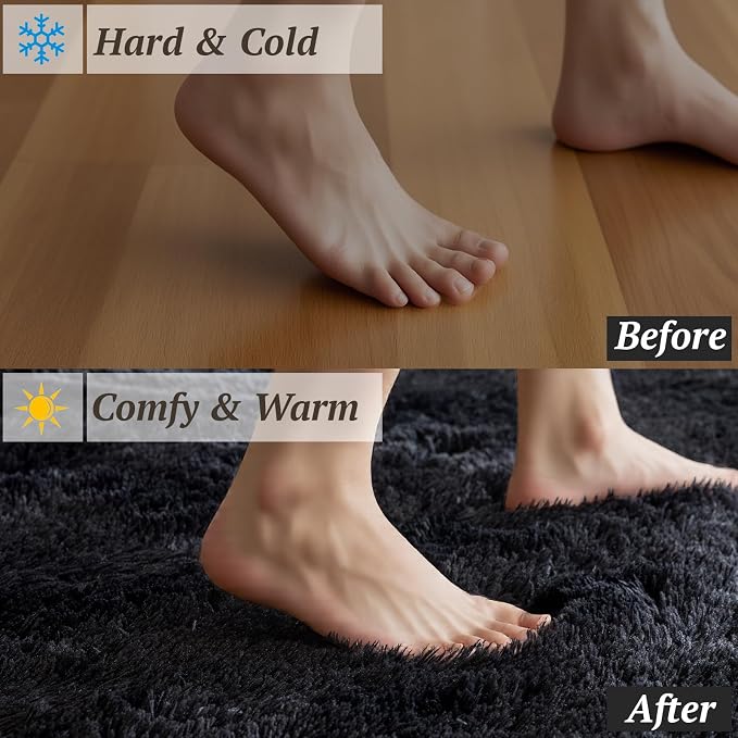5x7 Area Rugs for Living Room Bedroom, Soft Fluffy Shaggy Bedside Rug, Indoor - Image 6