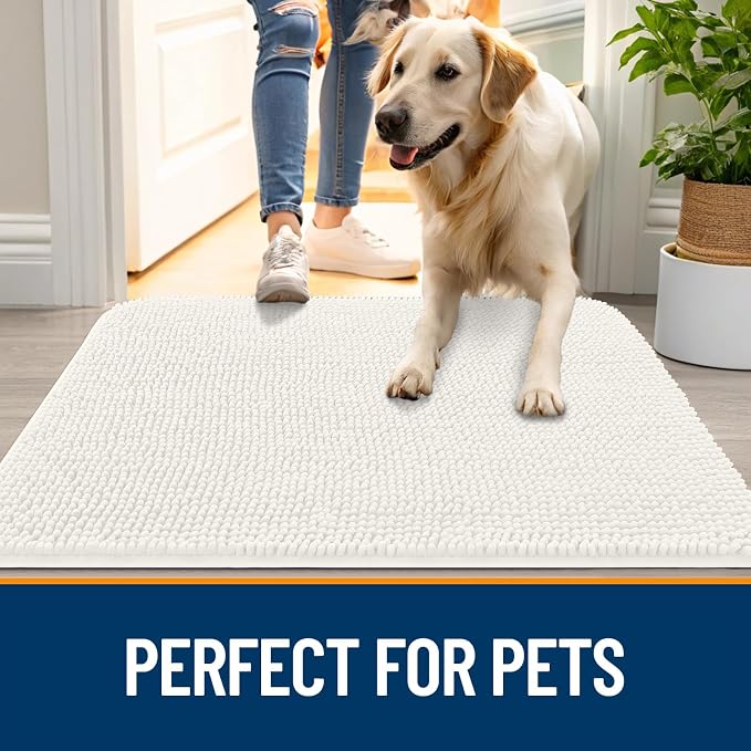 OLANLY Dog Door Mat for Muddy Paws 36x24, Absorbs Moisture and Dirt, Absorbent - Image 6
