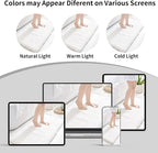White Bathroom Runner Rug 24x59 Non Slip Fluffy Long Bath Mat - Image 7