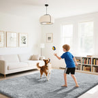Fluffy Rug Shaggy Area Rug, Small Bedside Rug, Soft Fluffy Shaggy Entryway - Image 5