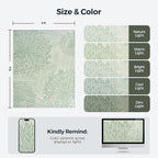 WITSHOCK 5x7 Washable Rug for Living Room, Modern Floral Distress Print Pattern - Image 2
