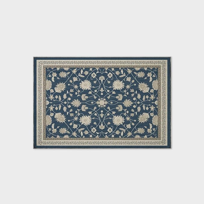EVERGRACE Area Rugs for Entryway 2x3, Boho Floral Faux Wool Indoor Outdoor - Image 8