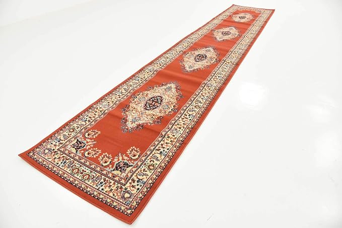 Unique Loom Reza Collection Traditional Persian Style Area Rug, 3 ft x 16 ft 5 - Image 3