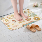 Kids 70s Party Decorations Bath Mat Cute Bus Car Non Slip Bath Rugs - Image 2
