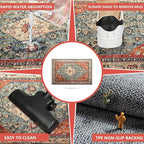 Boho Vintage Oriental Entry Rugs - Image 4