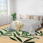 5x6 Bamboo Leaves Rugs for Office - Image 4