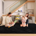 6x9 Black Rugs for Living Room Bedroom, Fluffy Large Area Rug Soft Shag by Unknown