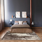 LUXE WEAVERS Euston Collection 7681 Brown 9x12 Modern Abstract Area Rug - Image 4
