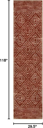 Wonnitar Moroccan Runner Rug, Washable 2'6"x10' Long Runner Rug - Image 2