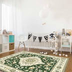 Green Bohemian Rectangular Area Rugs - Image 3