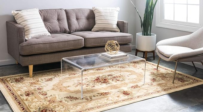 Unique Loom Versailles Collection Traditional Classic Floral Motif Area Rug - Image 3