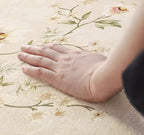 Vintage Floral Area Rug Pink Roses Blue Blooms on Sky Blue Background Romantic - Image 4
