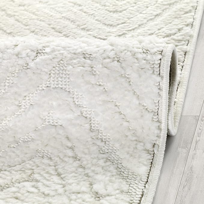 Antep Rugs Palafito 6x9 Geometric Shag Diamond High-Low Pile Textured Indoor - Image 7