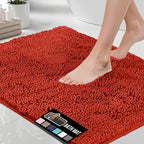 GORILLA GRIP Bath Rug Mat 36x24, Soft Absorbent Chenille, Quick Dry Microfiber by GorillaGrip