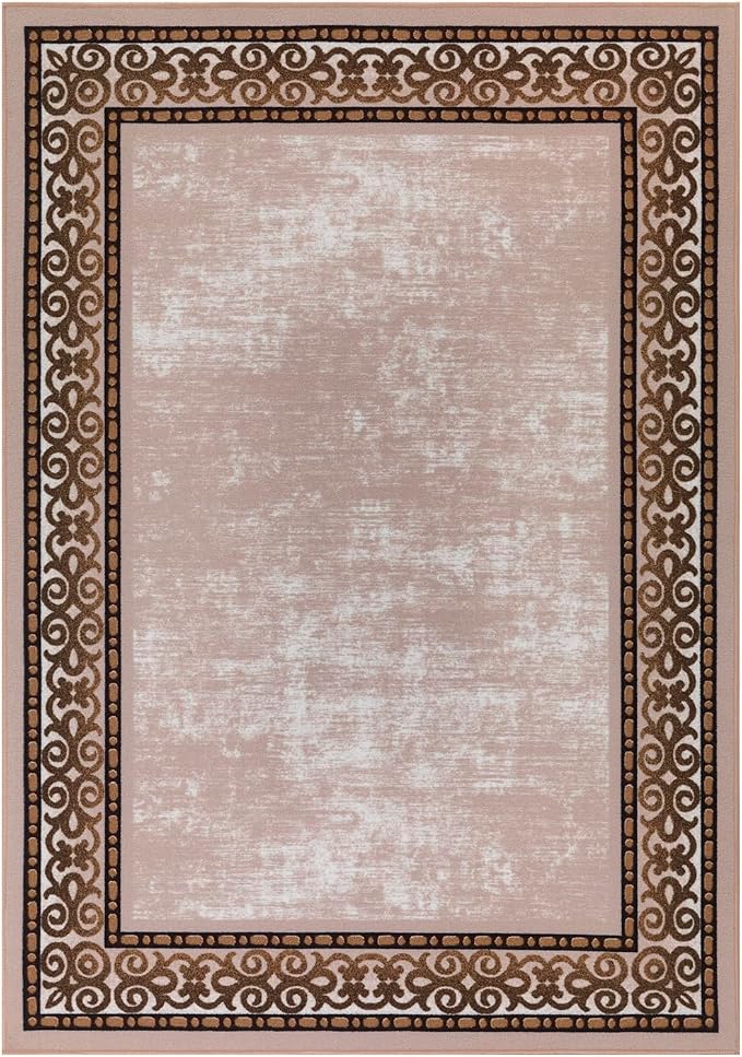 Antep Rugs Alfombras Bordered Modern 3x5 Non-Slip Low Pile Rubber Backing - Image 4