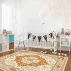Orange Bohemian Rectangular Area Rugs - Image 3