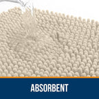 OLANLY Bathroom Rugs 24x16, Extra Soft Absorbent Chenille Bath Rugs, Rubber - Image 4