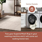 nuLOOM 2'6" x 8' Cozy Plush Area Rug, Machine Washable, Soft Fluffy Shag Carpet - Image 3
