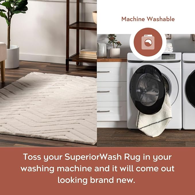 nuLOOM 2'6" x 8' Cozy Plush Area Rug, Machine Washable, Soft Fluffy Shag Carpet - Image 3