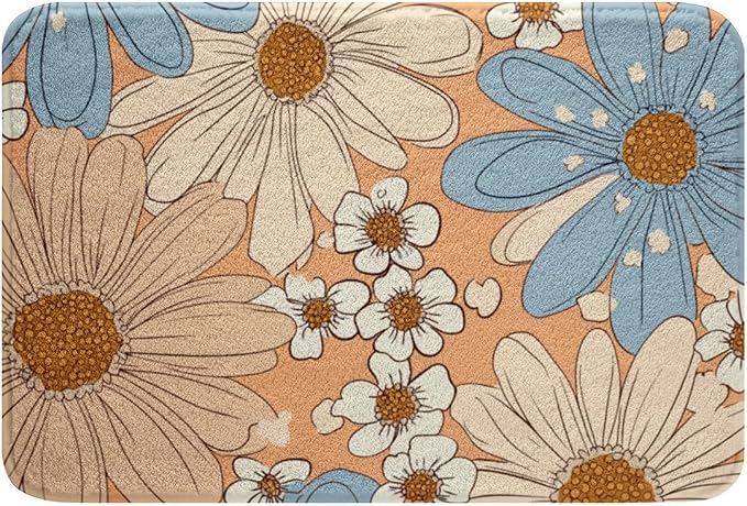 Erosebridal Girls Groovy Flower Bathroom Rugs by Erosebridal