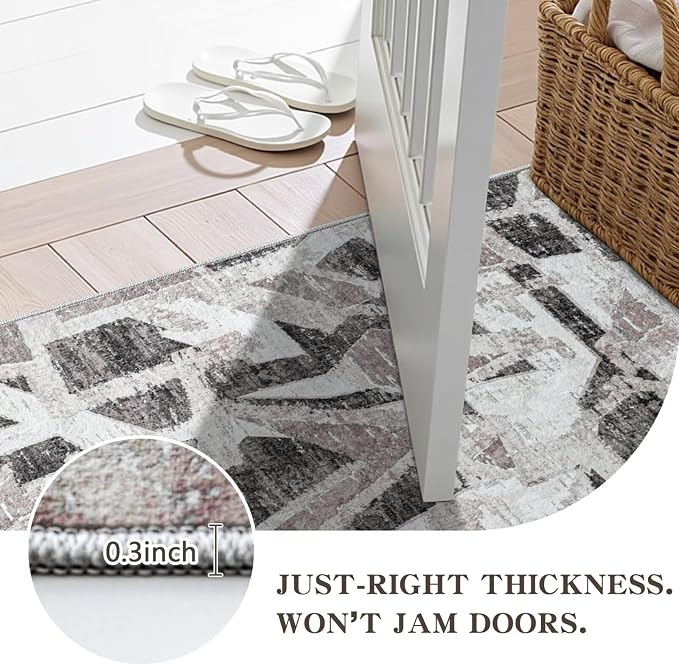 Modern Abstract Entry Rug Kitchen Bedroom Bathroom Door Mat Indoor Entrance 2X3 - Image 2