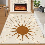 Boho Sun Area Rugs 6x8ft, Radiant Sunburst Living Room Area Rug, Geometric - Image 2
