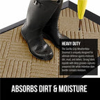 GORILLA GRIP 100% Waterproof All-Season WeatherMax Doormat US Designed Natural - Image 4