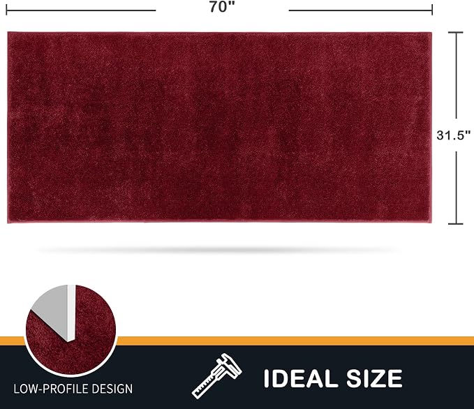 PURRUGS Dirt Trapping Door Mat 31.5" x 70", Non-Slip Machine Washable Entry Rug - Image 2