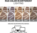 Rugshop Modern Wavy Circles Design Round Rug, Carpet - Image 4