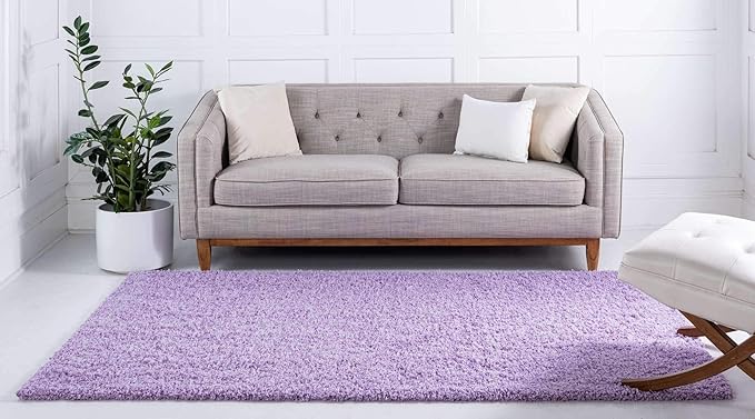 Unique Loom Solid Shag Collection Area Rug - Image 4