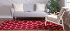 Rugs.com Lattice Frieze Collection Rug – 8' x 11' Red Medium Rug Perfect - Image 3